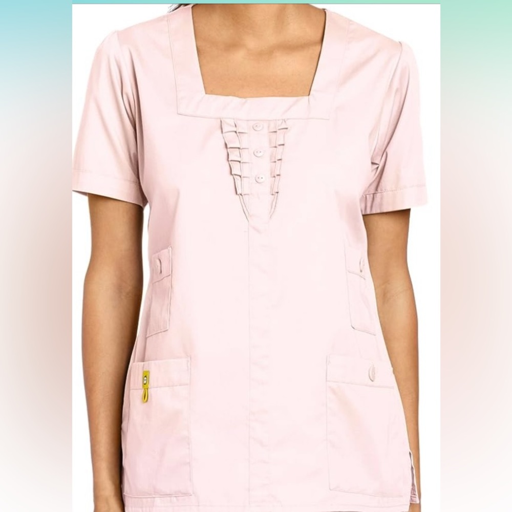 Wonderwink blush scrub top medium